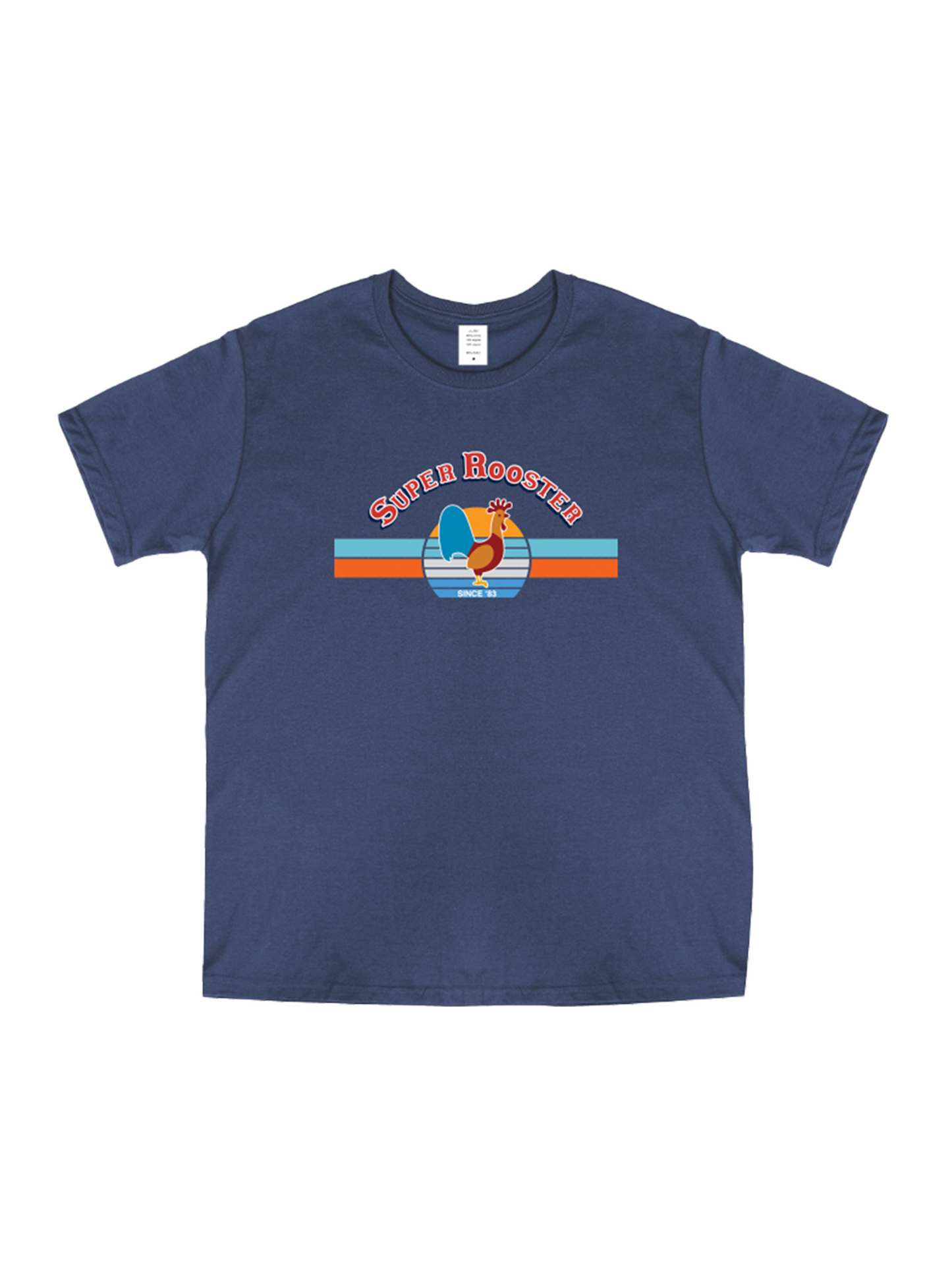 Super Rooster Retro Navy T-Shirt